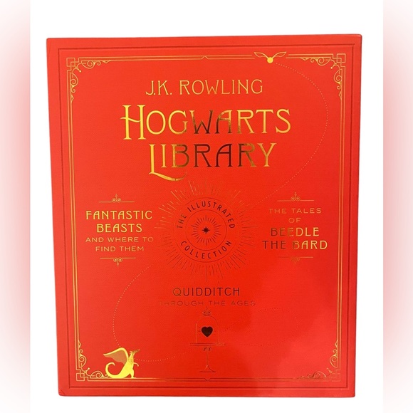 J.K Rowling Hogwarts illustrated Library Hardcover Book Set of 3 Harry Potter - Picture 3 of 9